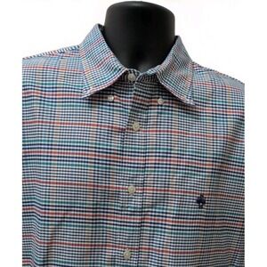 Brooks Brothers RED FLEECE Colorful Plaid Button Down Dress Shirt Sz L‎ Cotton